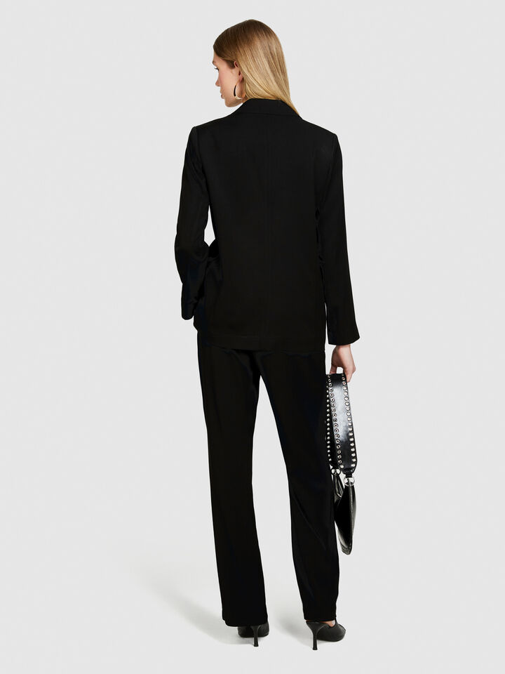 Single-breasted blazer - women's blazers - Black | Sisley image number 3